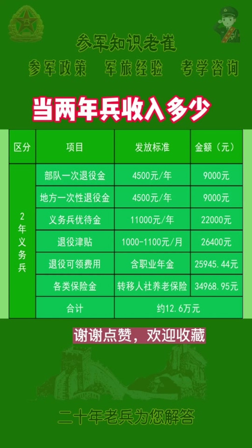 關(guān)于義務(wù)兵兩年能拿多少錢的全面解析，全面解析，義務(wù)兵兩年收入概覽